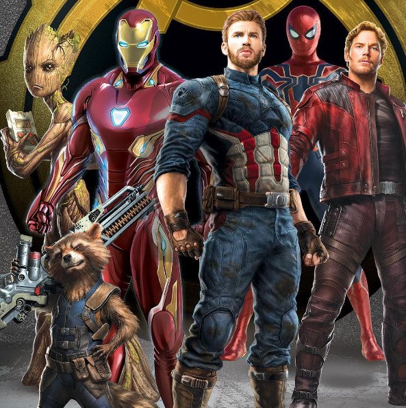 Avengers : Infinity War : une affiche promo qui réunit Captain America, Iron Man, Spider-Man et les Gardiens !