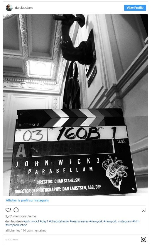 John Wick 3 les premières images de tournage