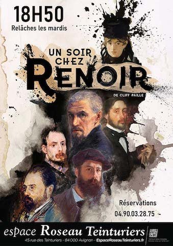 Espace Roseau Teinturiers - Théâtre Avignon OFF 2022 - Un soir chez Renoir